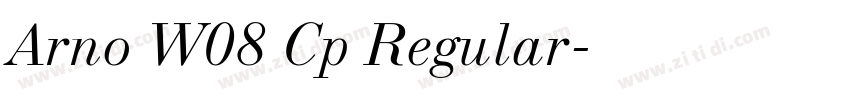 Arno W08 Cp Regular字体转换